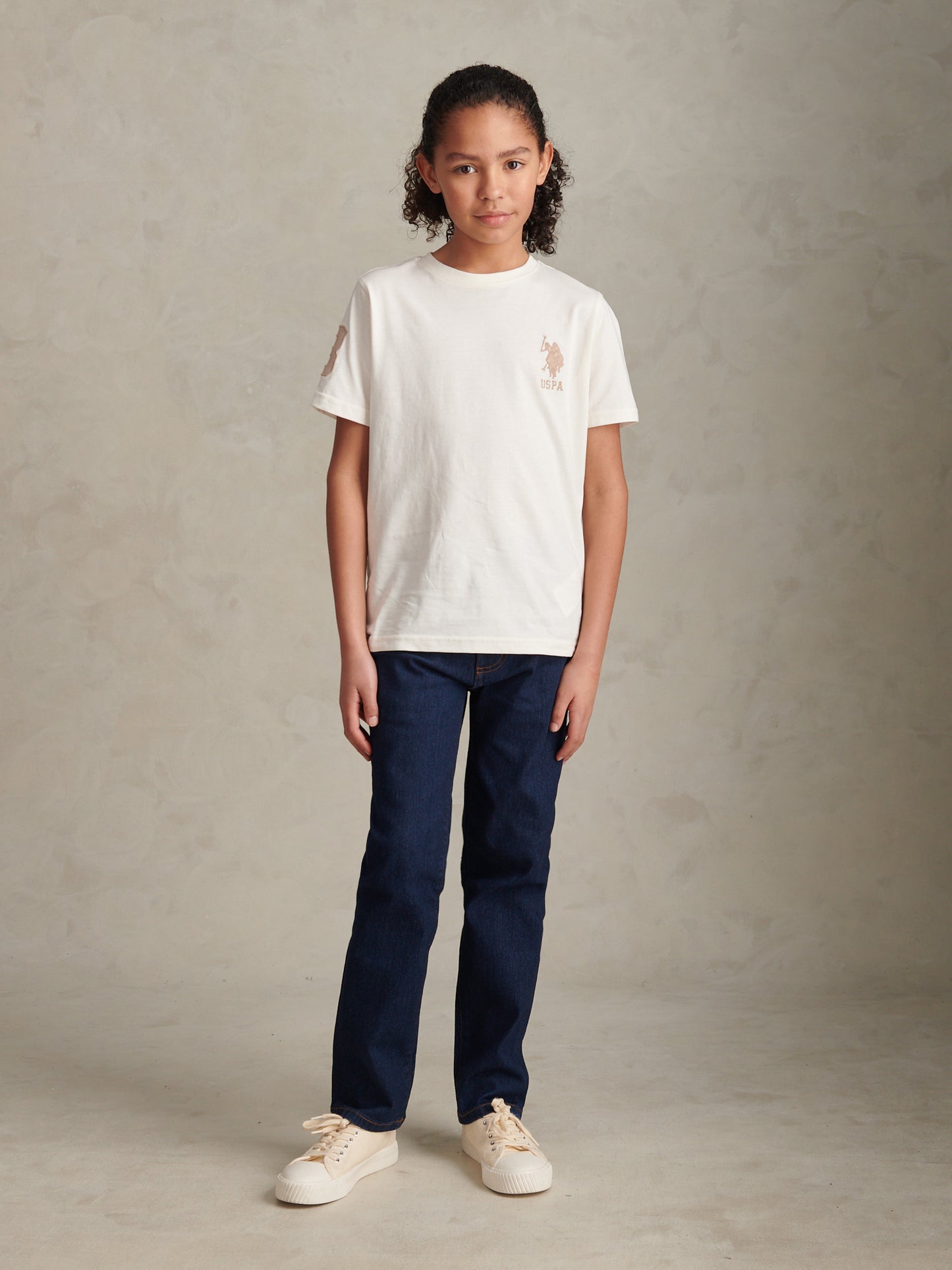 Boys Straight Fit Stretch Jeans Rinse Wash