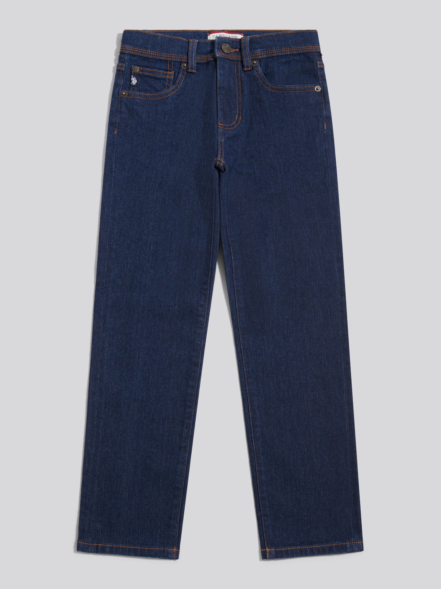 Boys Straight Fit Stretch Jeans Rinse Wash