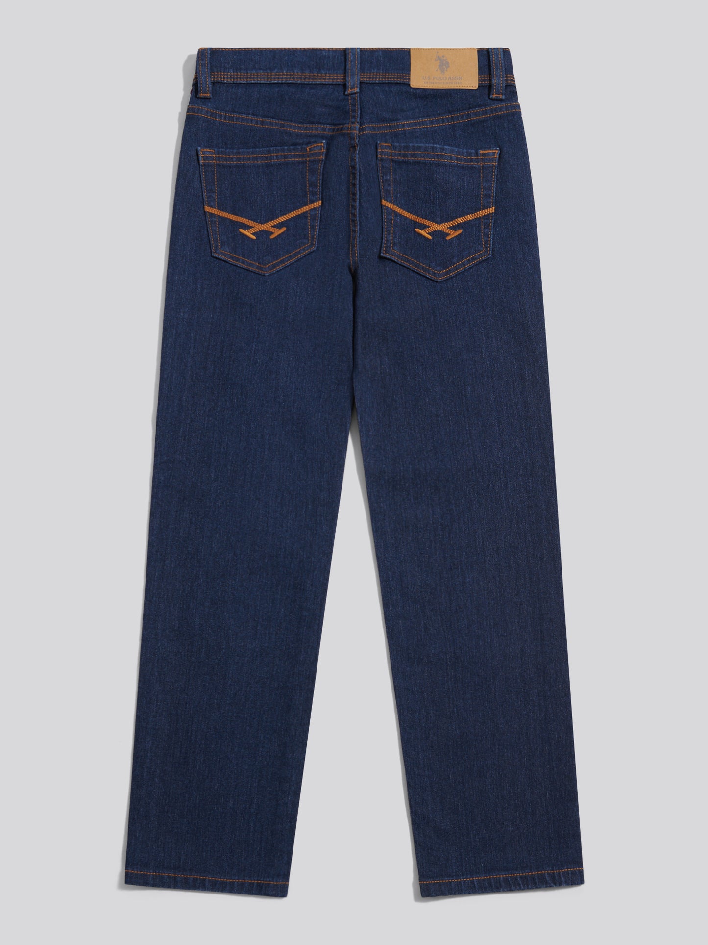Boys Straight Fit Stretch Jeans Rinse Wash
