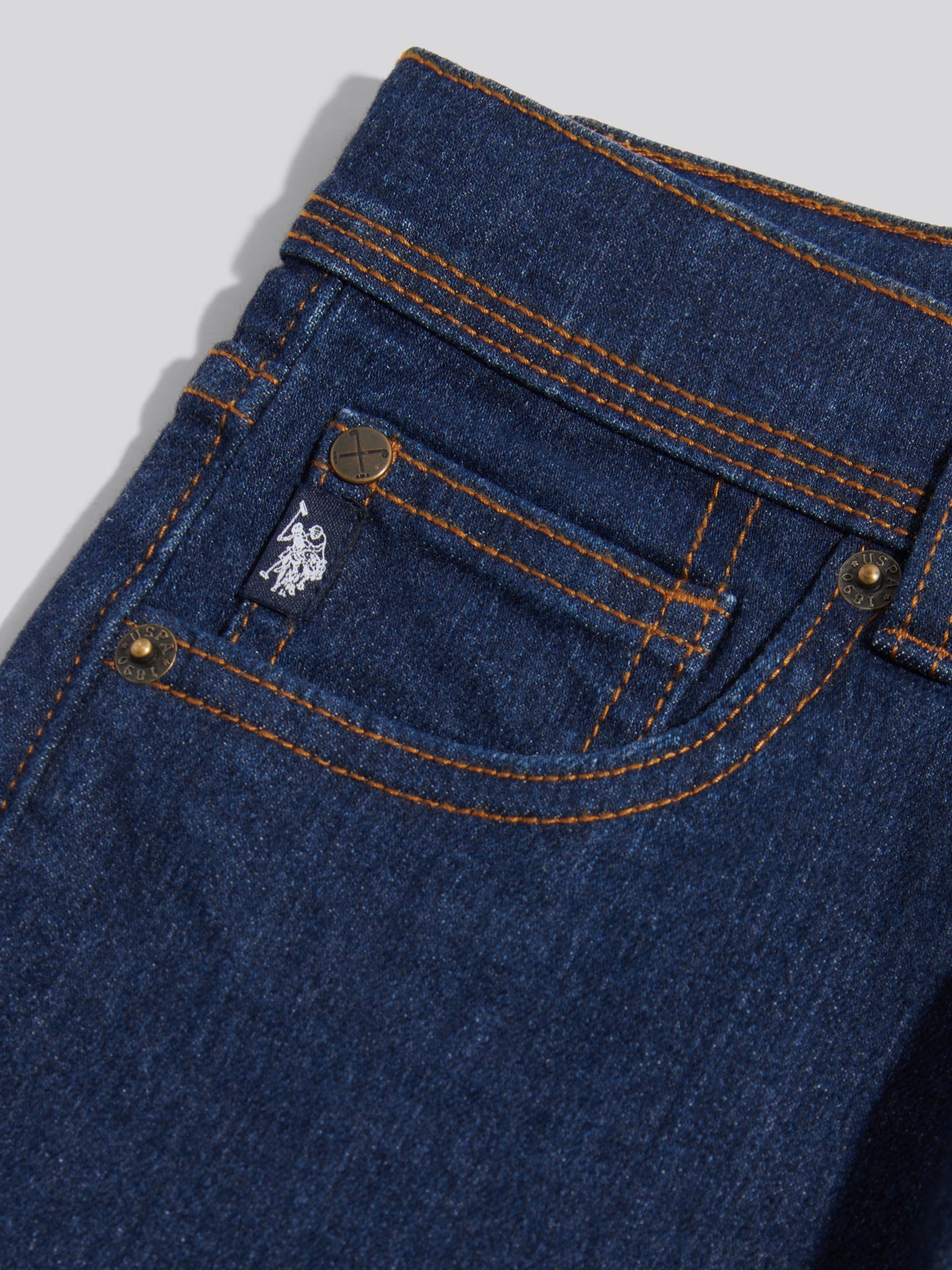 Boys Straight Fit Stretch Jeans Rinse Wash
