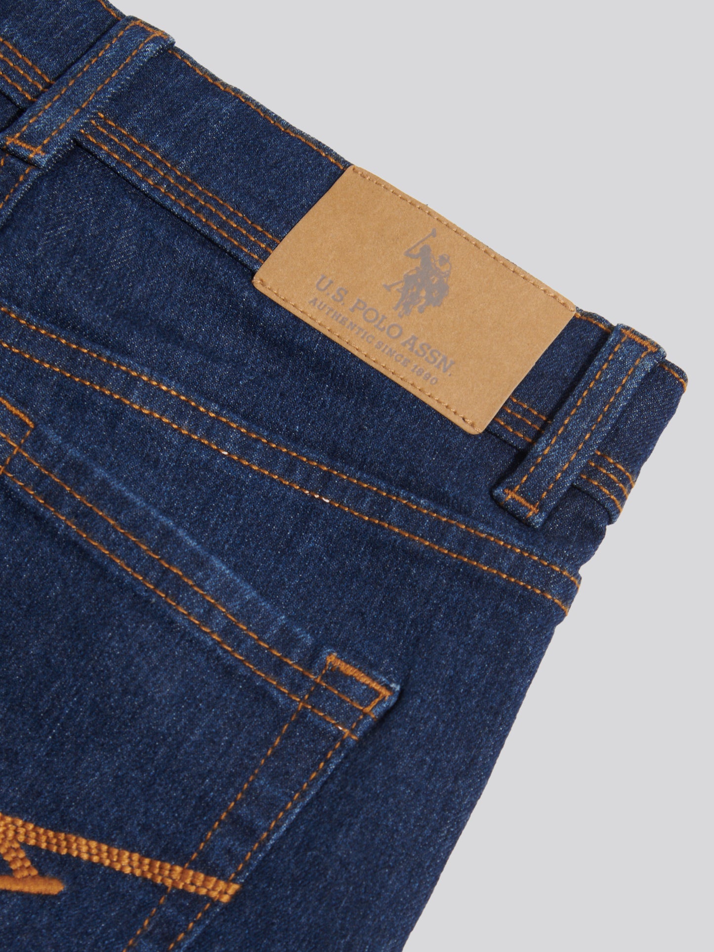 Boys Straight Fit Stretch Jeans Rinse Wash