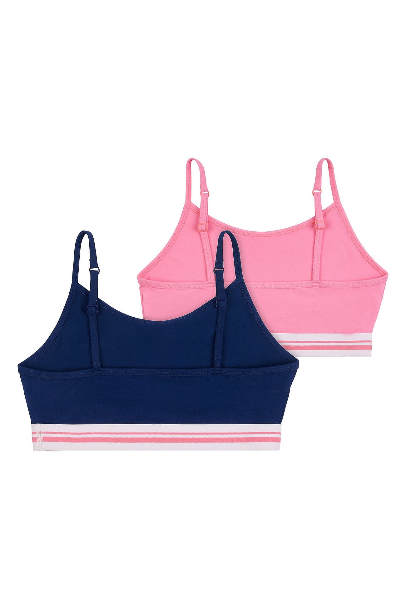 Girls 2 Pack Bralettes in Medieval Blue