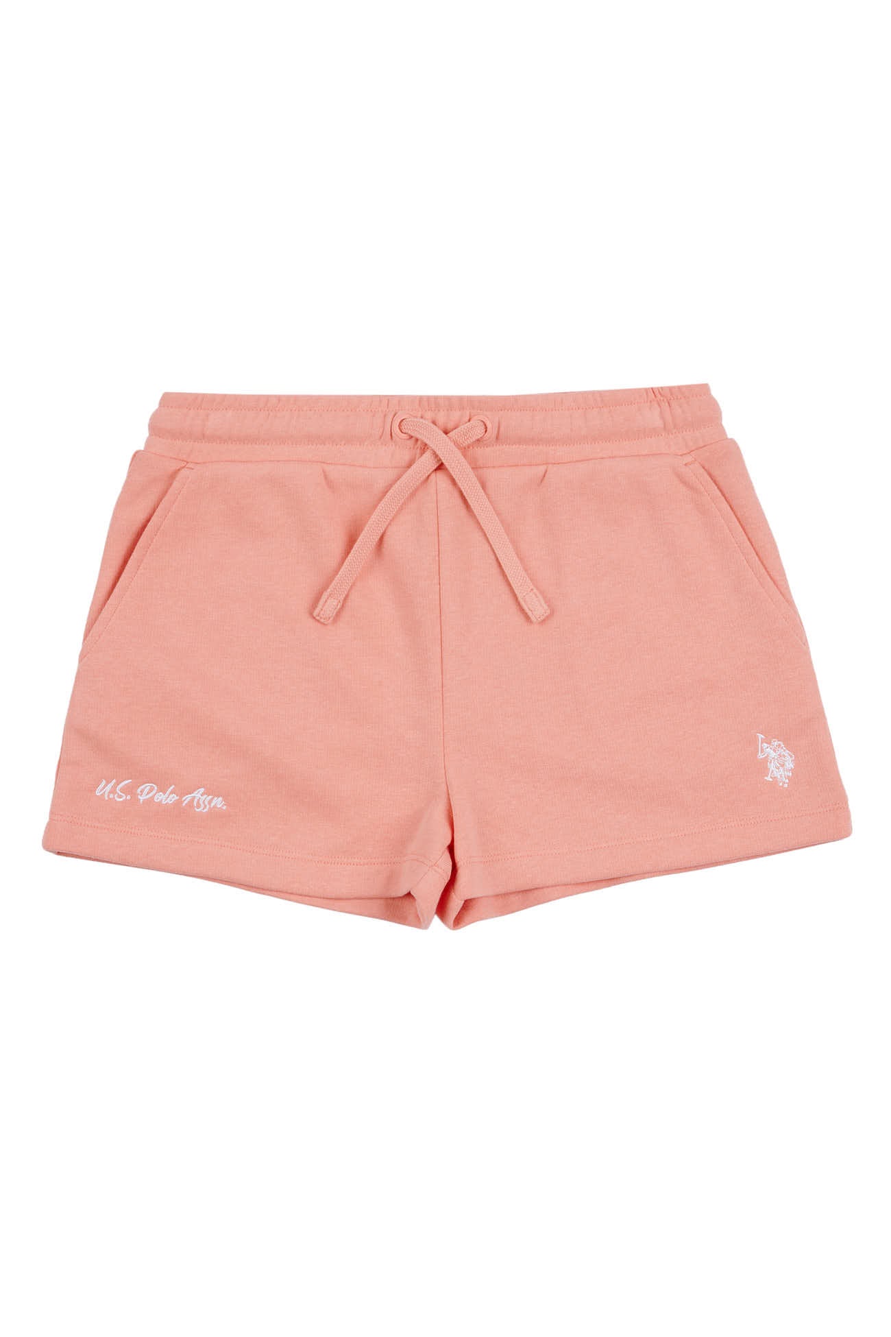 U.S. Polo Assn. Girls Shorts in Peach Amber