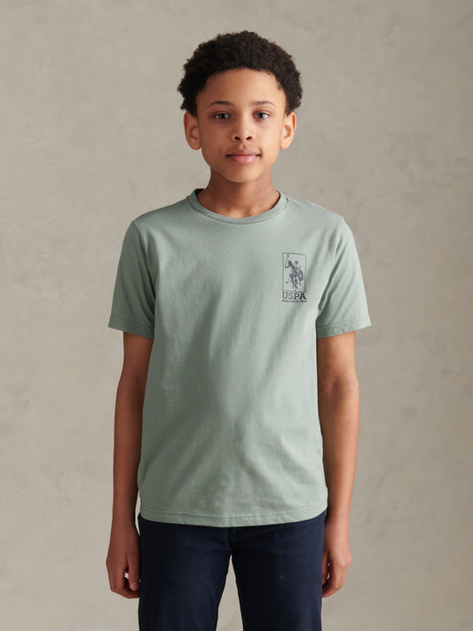 Boys 2 Pack Spirit Graphic T-Shirts Beige