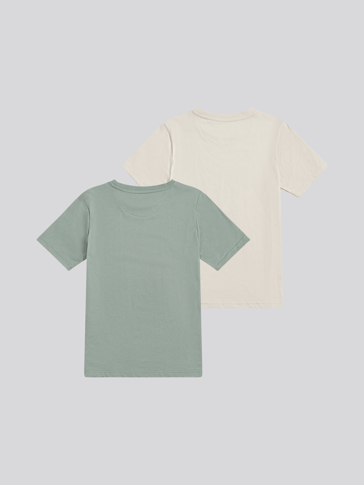 Boys 2 Pack Spirit Graphic T-Shirts Beige