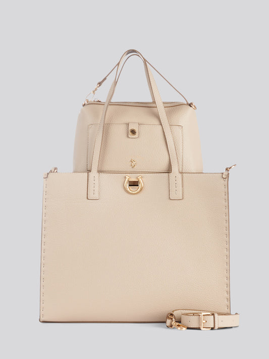 Womens Middleton Large Shopping Bag in Beige