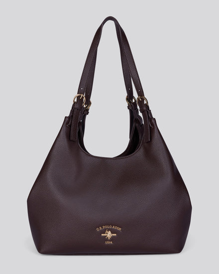 Womens Stanford Large Handle Bag in Dark Brown