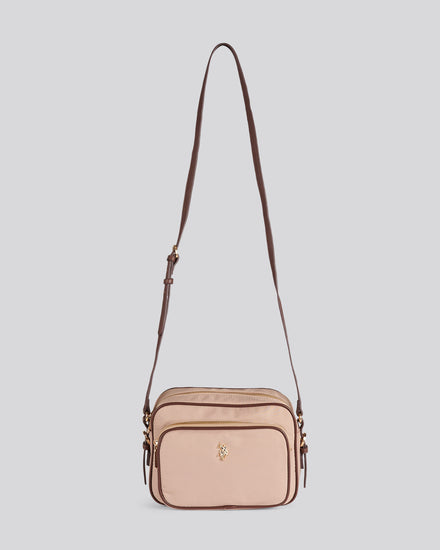 Womens Houston Crossbody Pocket Bag in Warm Taupe