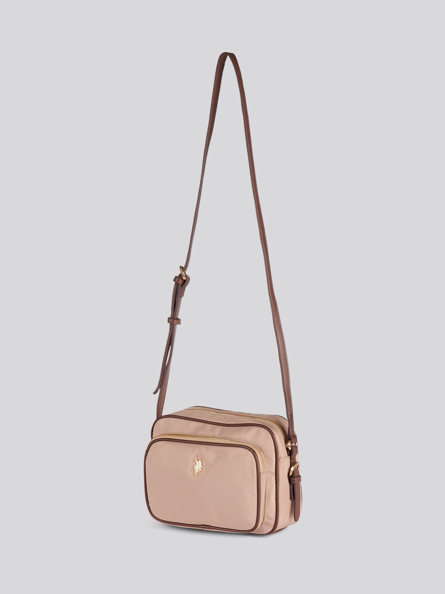 Womens Houston Crossbody Pocket Bag in Warm Taupe