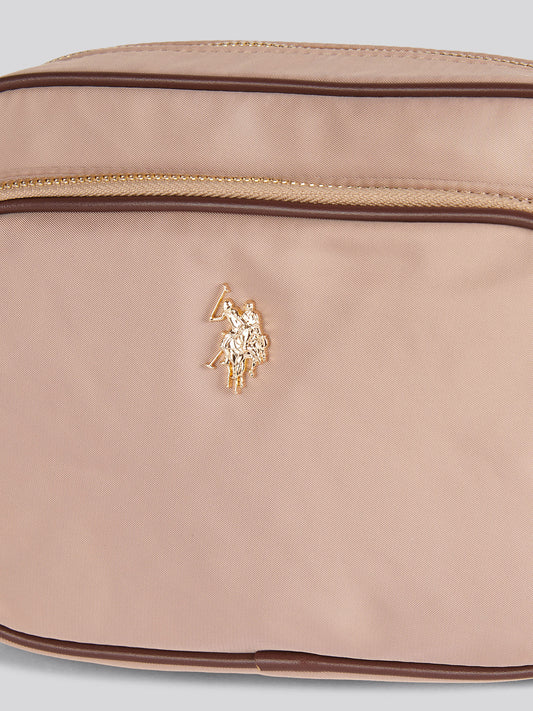 Womens Houston Crossbody Pocket Bag in Warm Taupe