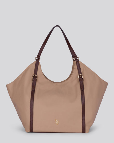 Womens Houston Large Double Handle Bag in Warm Taupe