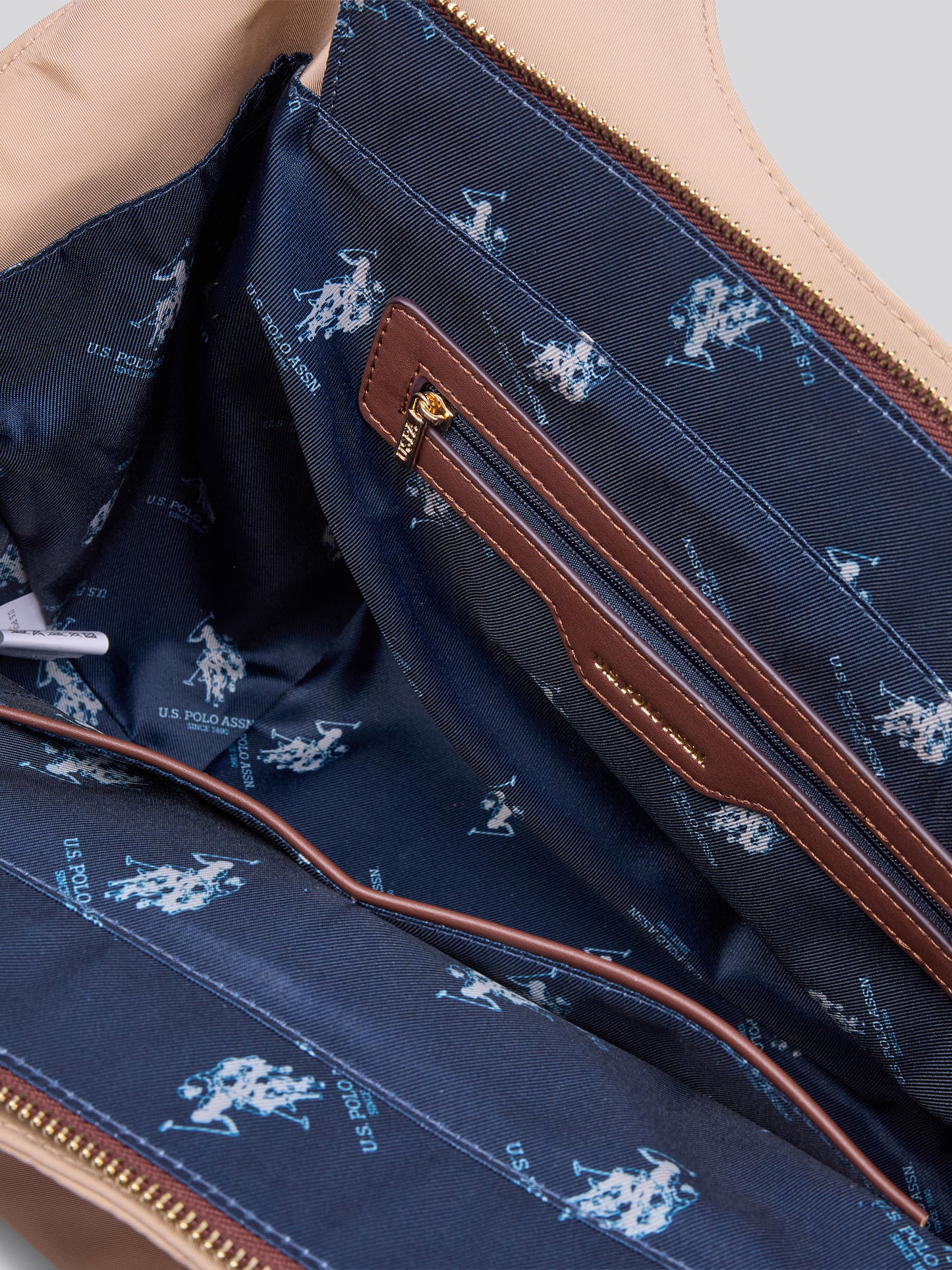 Womens Houston Large Double Handle Bag in Warm Taupe