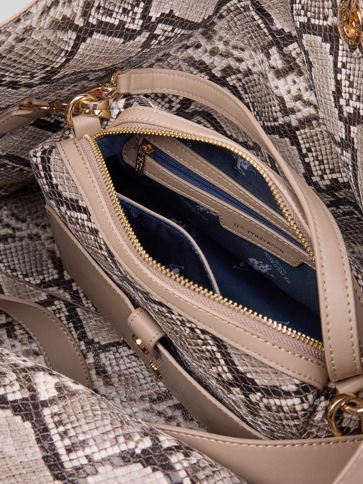 Womens Axtell Reversible Shopping Bag in Light Taupe