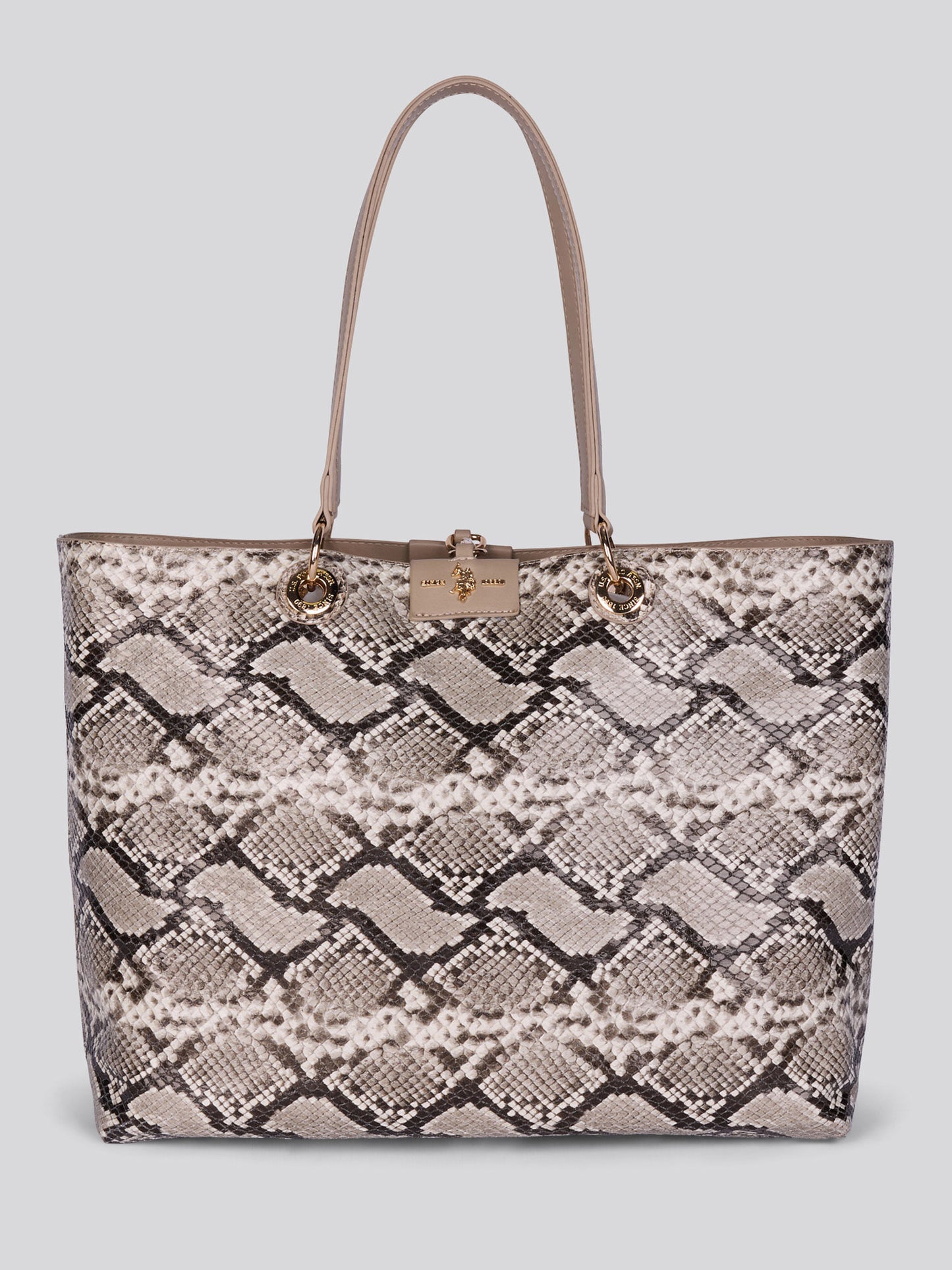 Womens Axtell Reversible Shopping Bag in Light Taupe