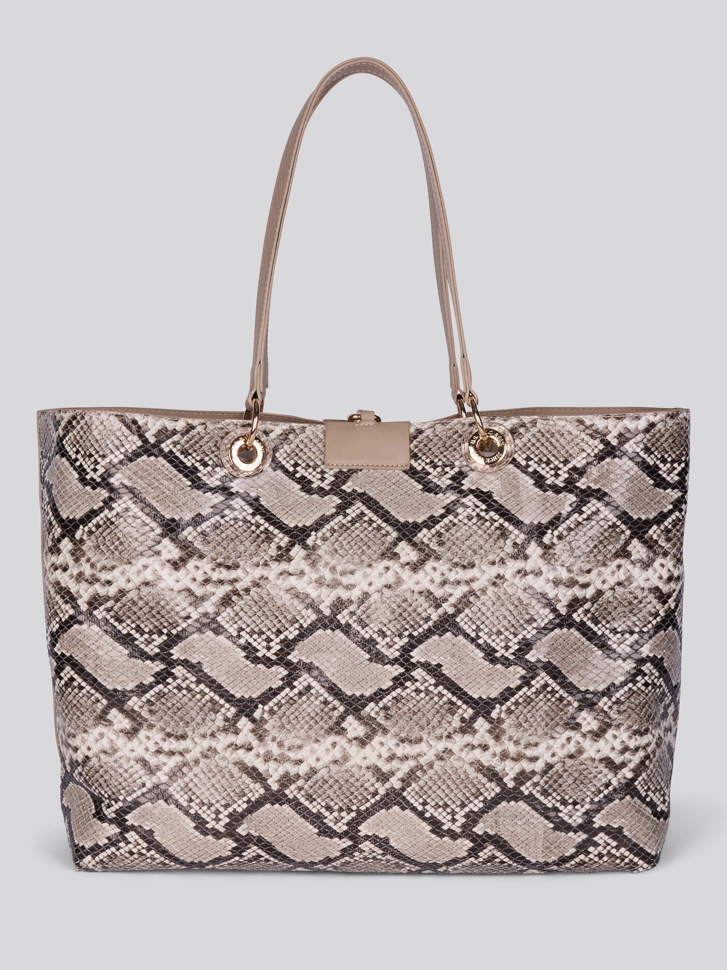 Womens Axtell Reversible Shopping Bag in Light Taupe
