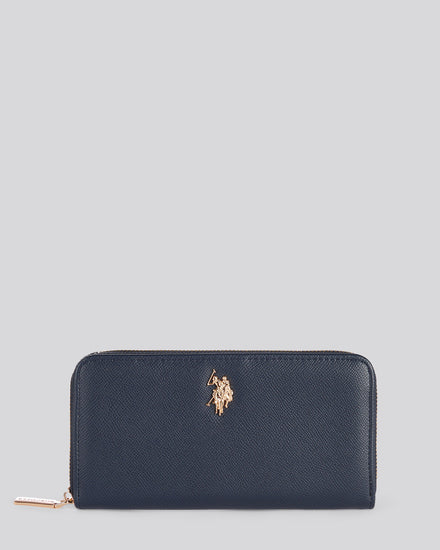 Womens Jones Large Zip Around Wallet in Navy