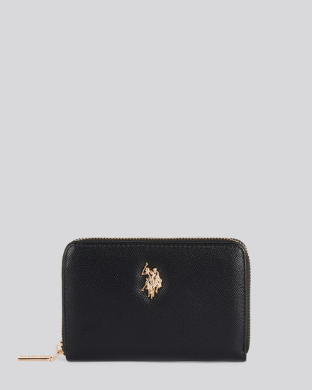 Womens Jones Medium Zip Wallet in Black