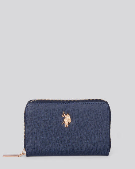 Womens Jones Medium Zip Wallet in Navy