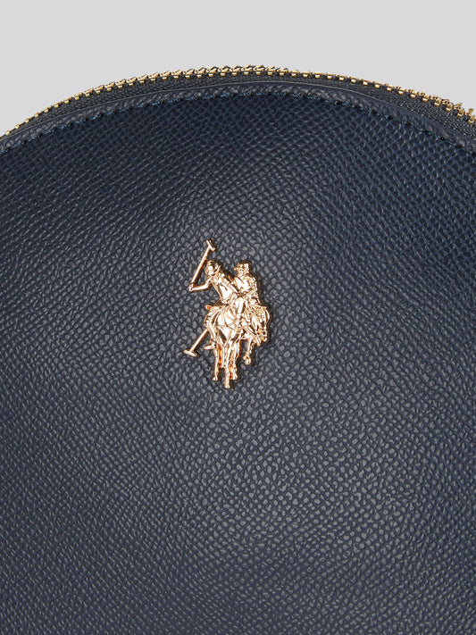 Womens Jones Round Beauty Bag in Navy