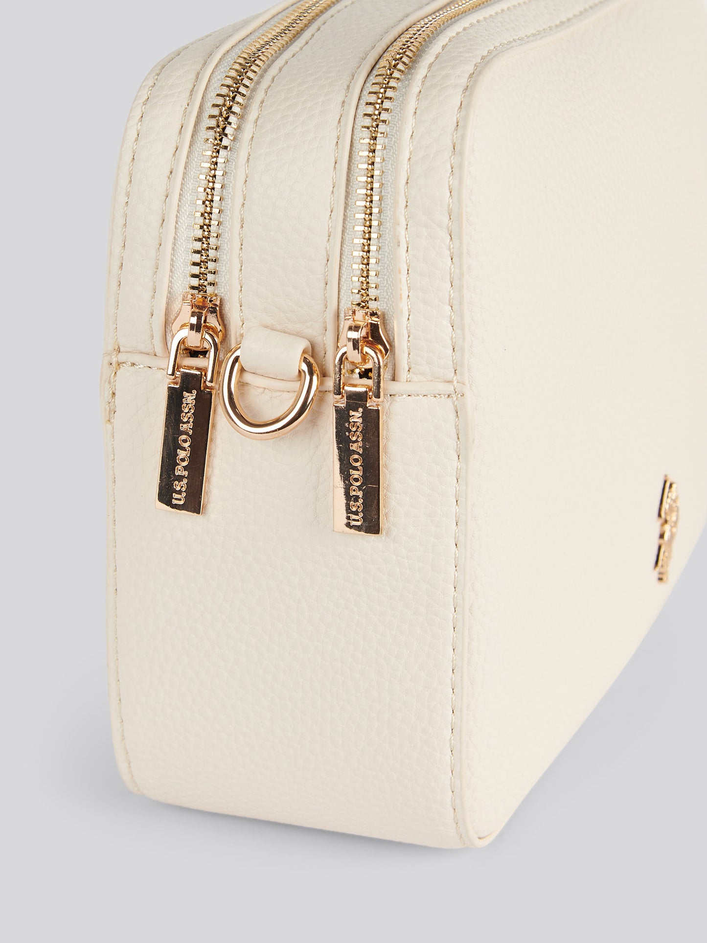 Womens Mansion Double Zip Crossbody Bag in Off White