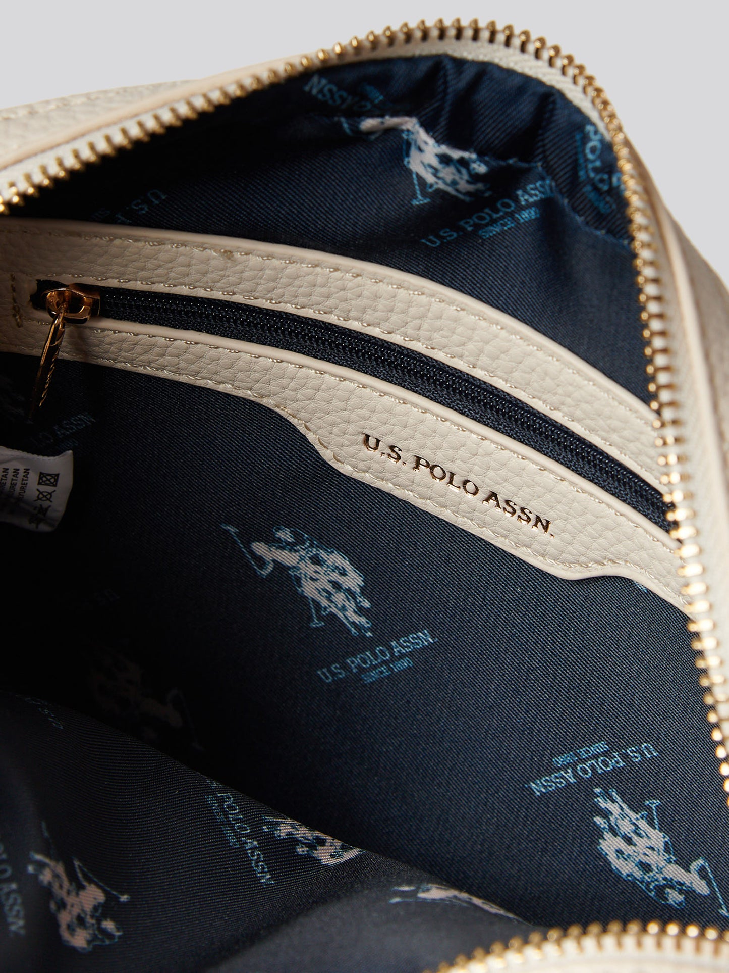 Womens Mansion Double Zip Crossbody Bag in Off White