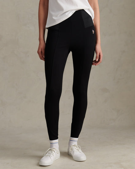 Womens Elastic Waistband Legging Black