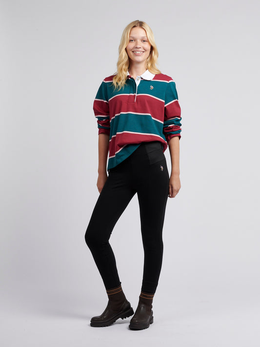 Womens Elastic Waistband Legging in Black