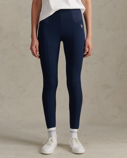 Womens Elastic Waistband Legging Navy Iris