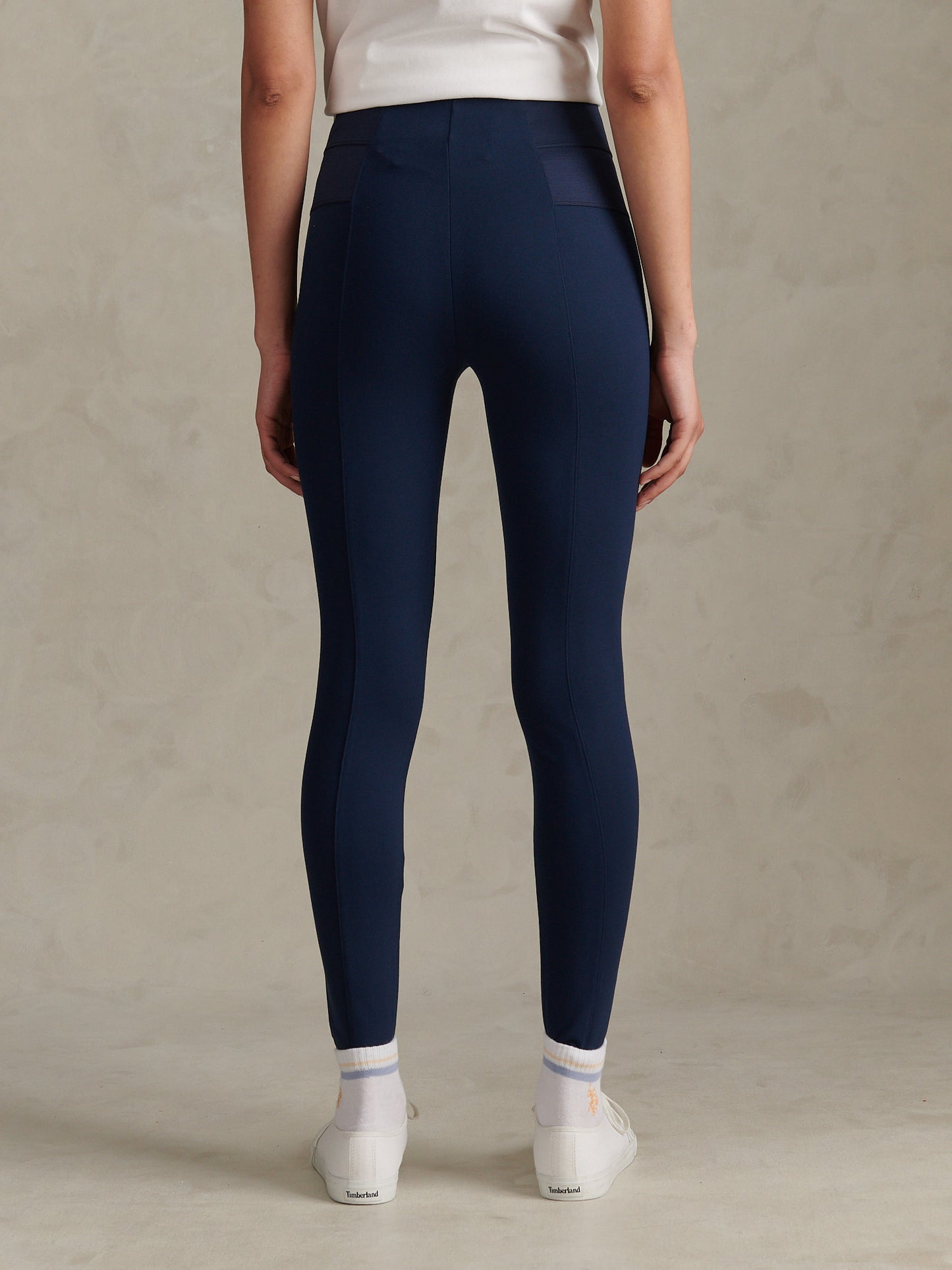 Womens Elastic Waistband Legging Navy Iris