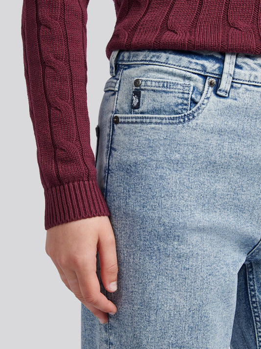 Womens Straight Fit Jean in Super Bleach Blue