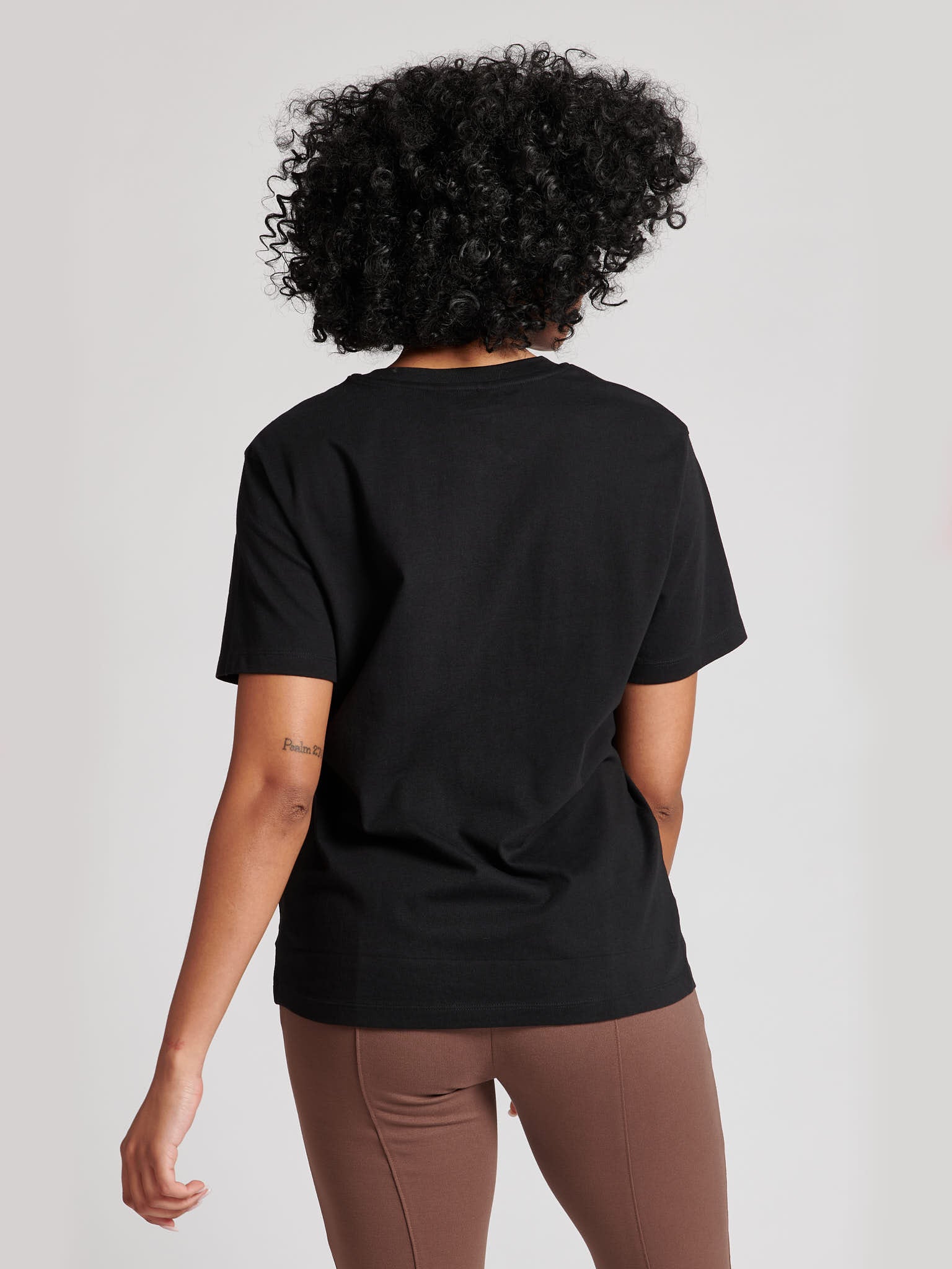 Womens Gold Logo T-Shirt in Black