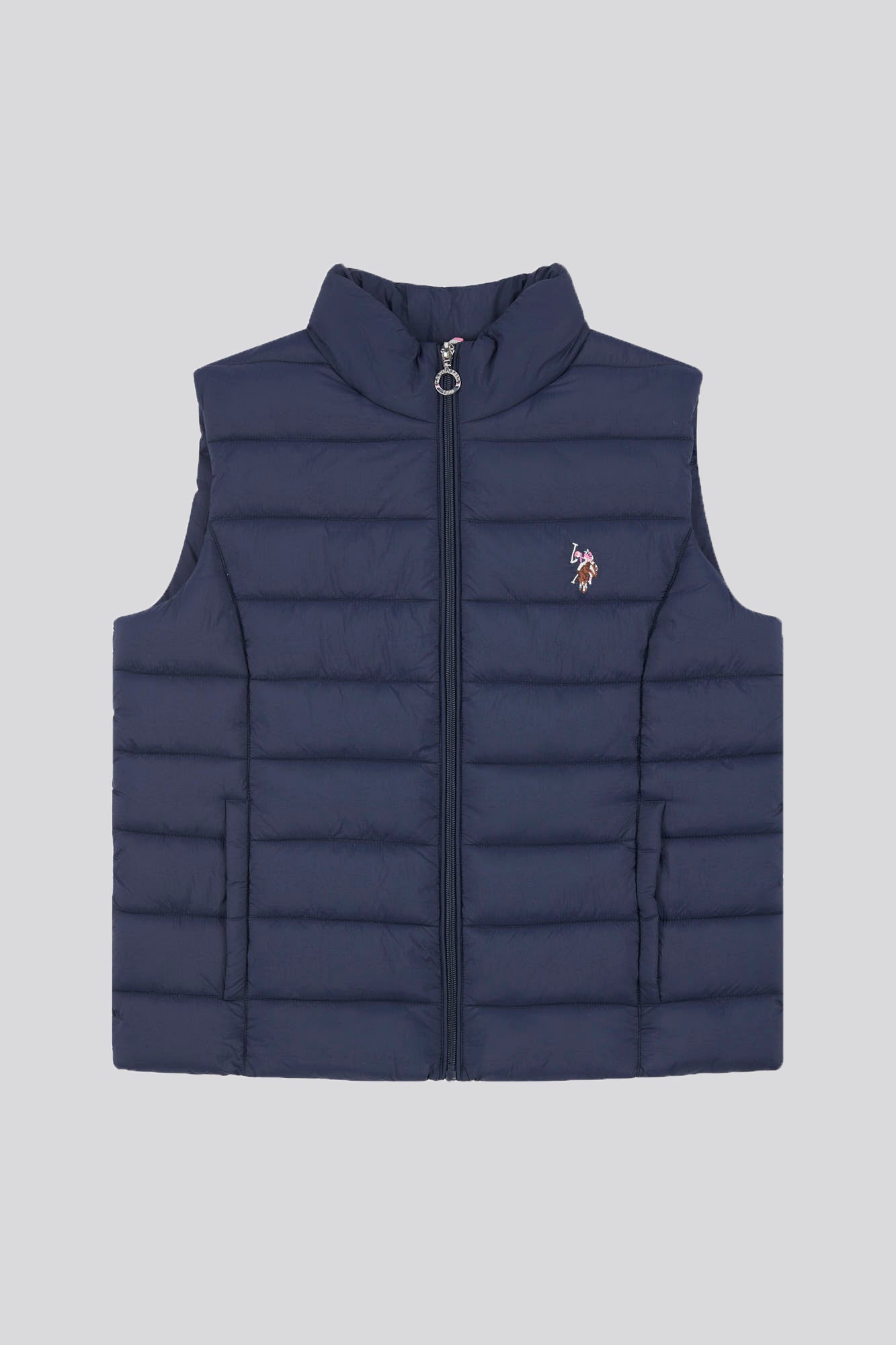 U.S. Polo Assn. Womens Lightweight Puffer Gilet in Navy Iris