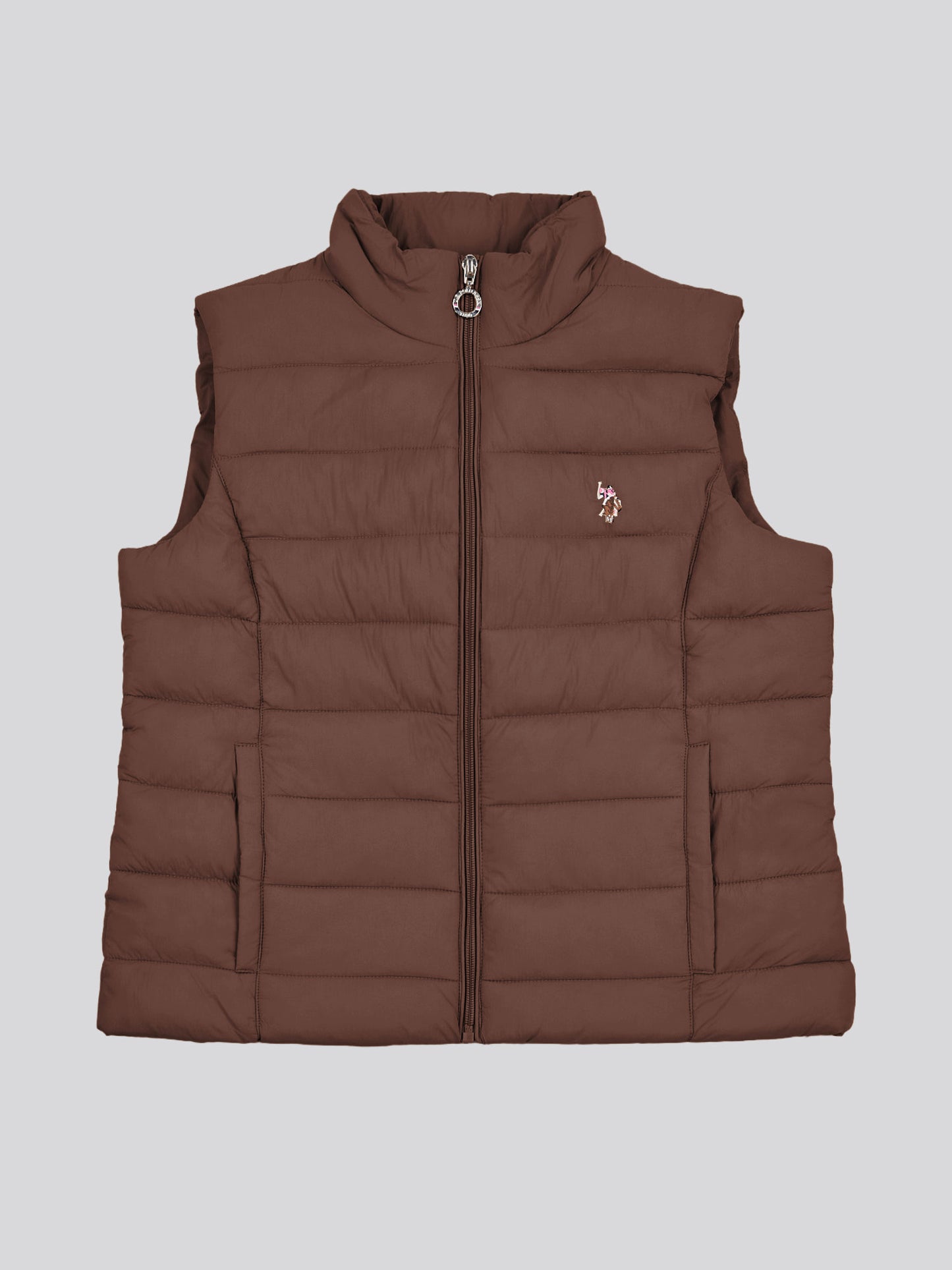 Womens Lightweight Puffer Gilet in Chocolate Martini