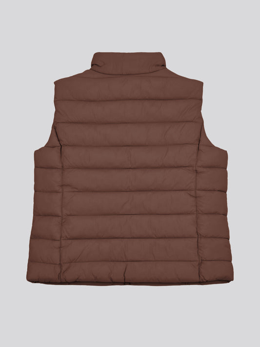 Womens Lightweight Puffer Gilet in Chocolate Martini