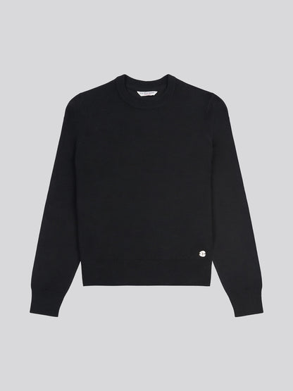 Womens Crew Neck Jumper in Black