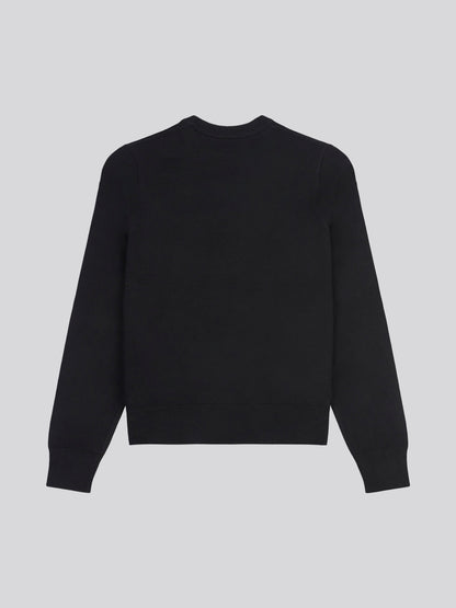 Womens Crew Neck Jumper in Black