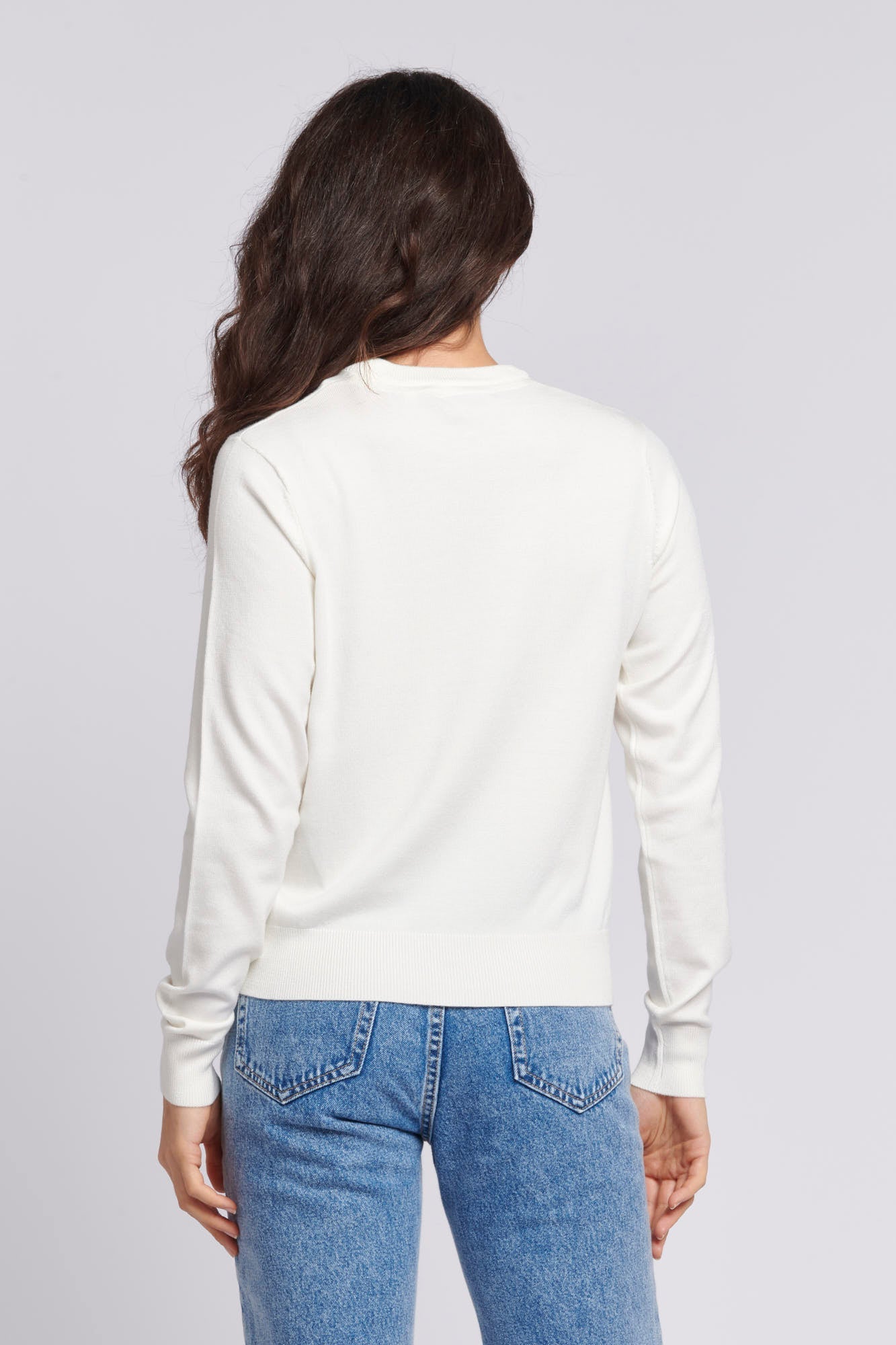 Womens Crew Neck Jumper in Marshmallow