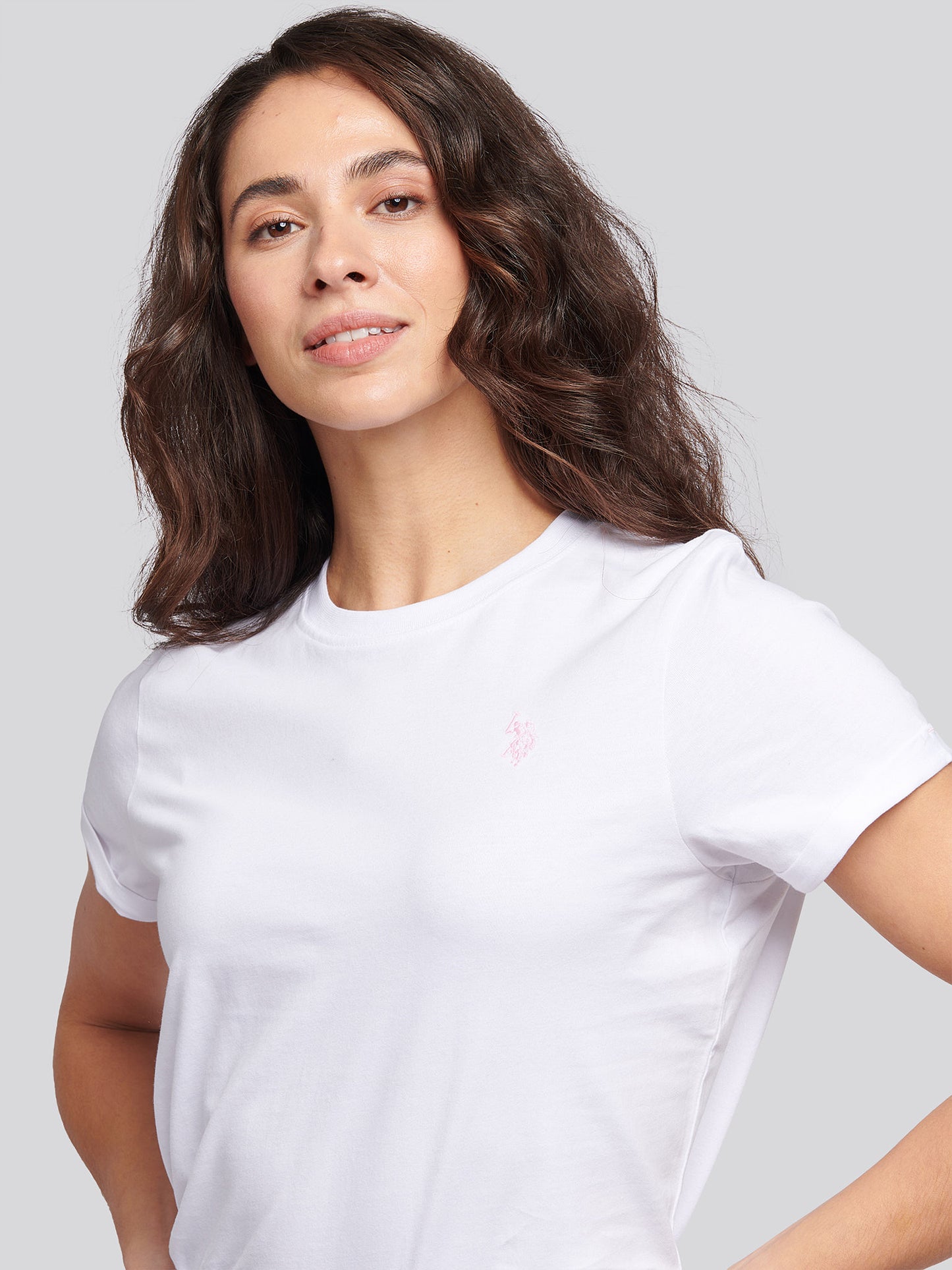 Womens Crew Neck T-Shirt in Bright White