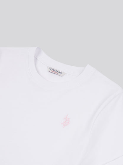 Womens Crew Neck T-Shirt in Bright White