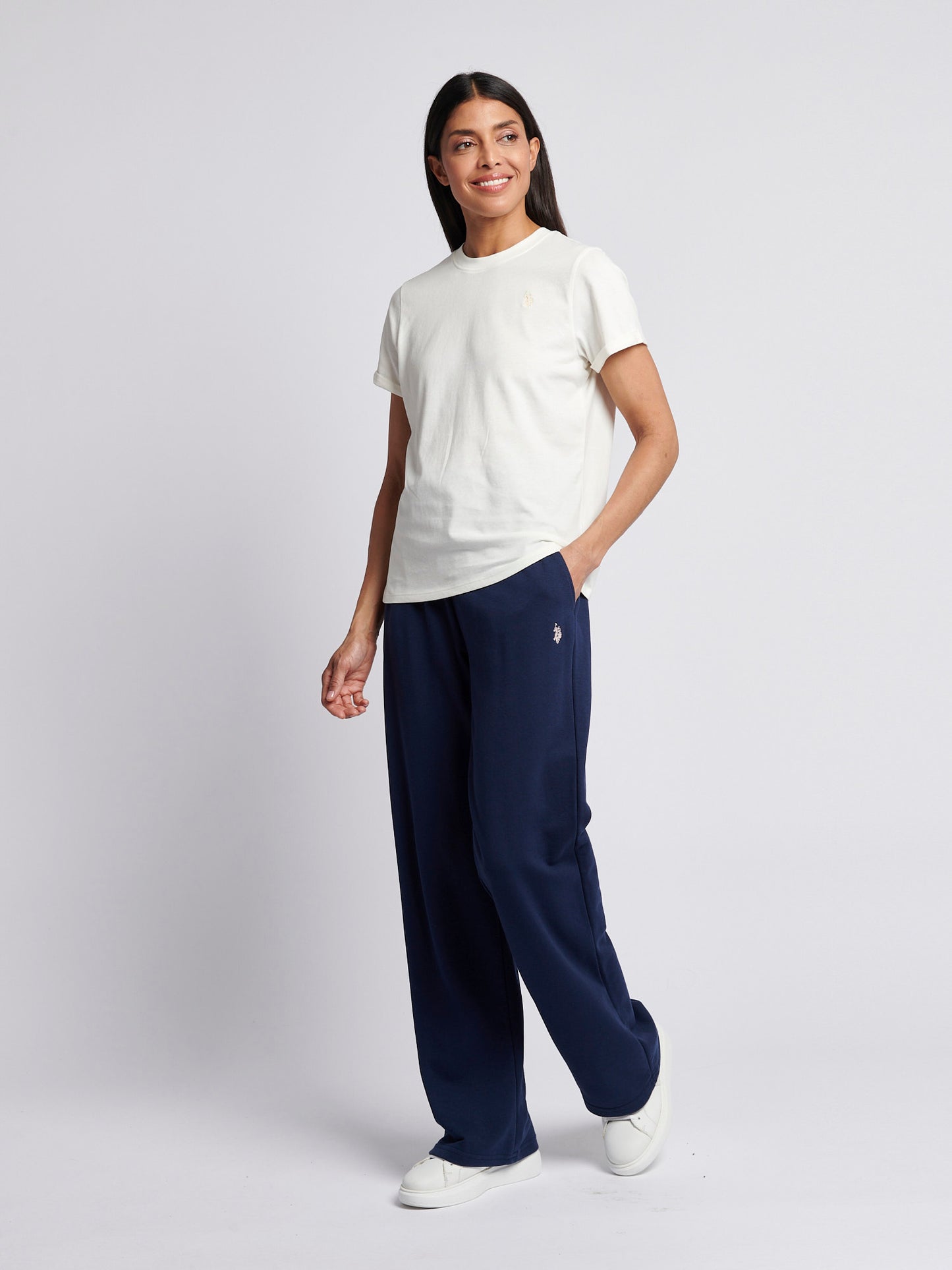 Womens Crew Neck T-Shirt in Marshmallow