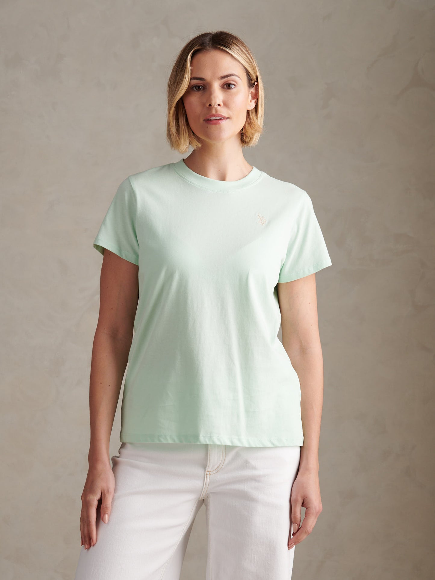 Womens Crew Neck T-Shirt Misty Jade