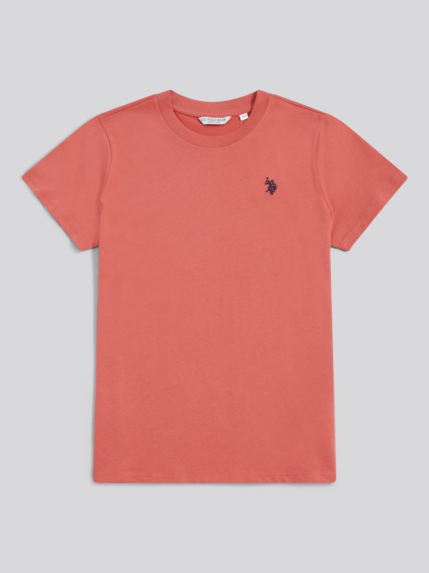 Womens Crew Neck T-Shirt in Mineral Red