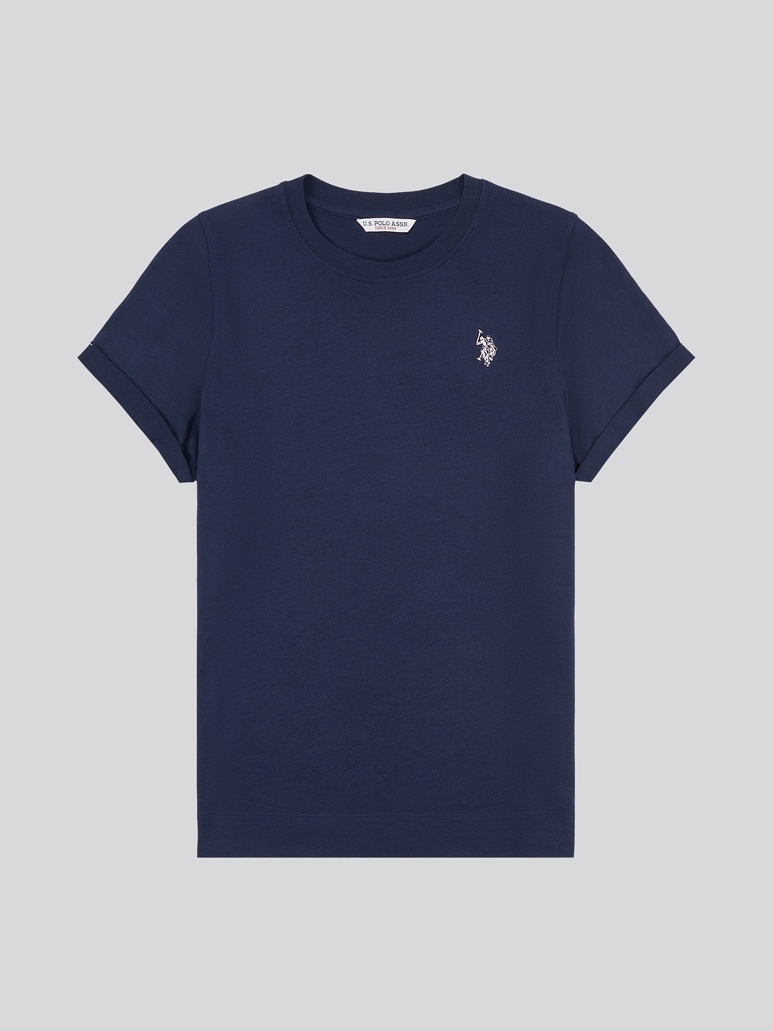 Womens Crew Neck T-Shirt in Navy Iris