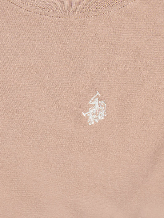 Womens Crew Neck T-Shirt in Natural