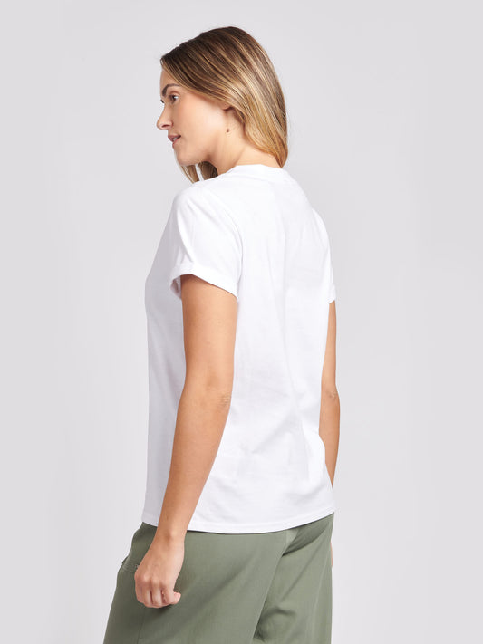 Womens V-Neck T-Shirt in Bright White