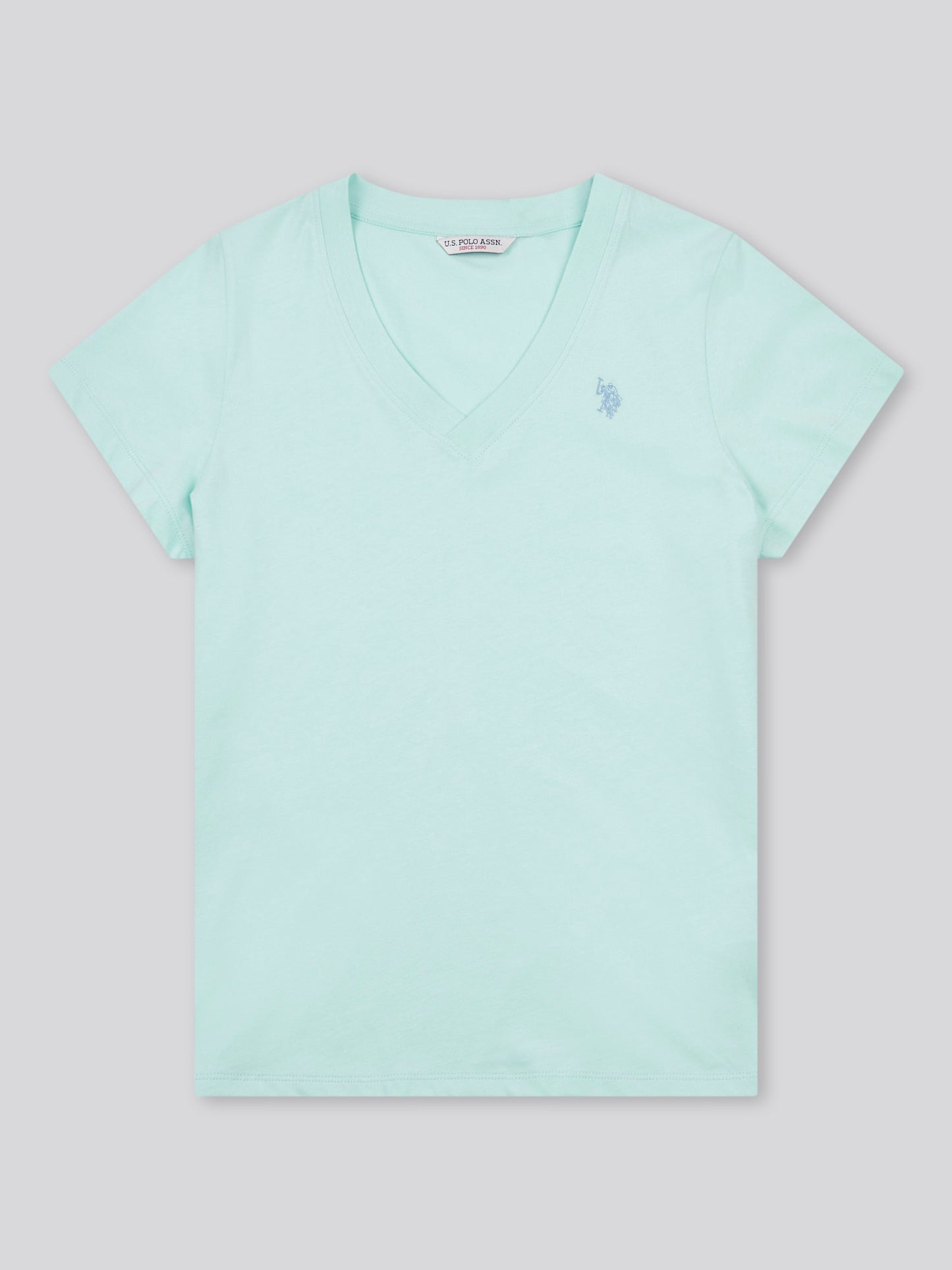 Womens V-Neck T-Shirt in Blue Light