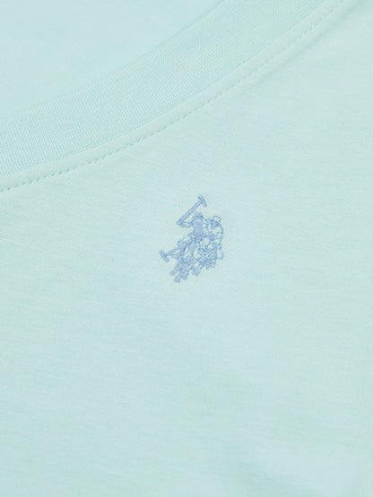 Womens V-Neck T-Shirt in Blue Light