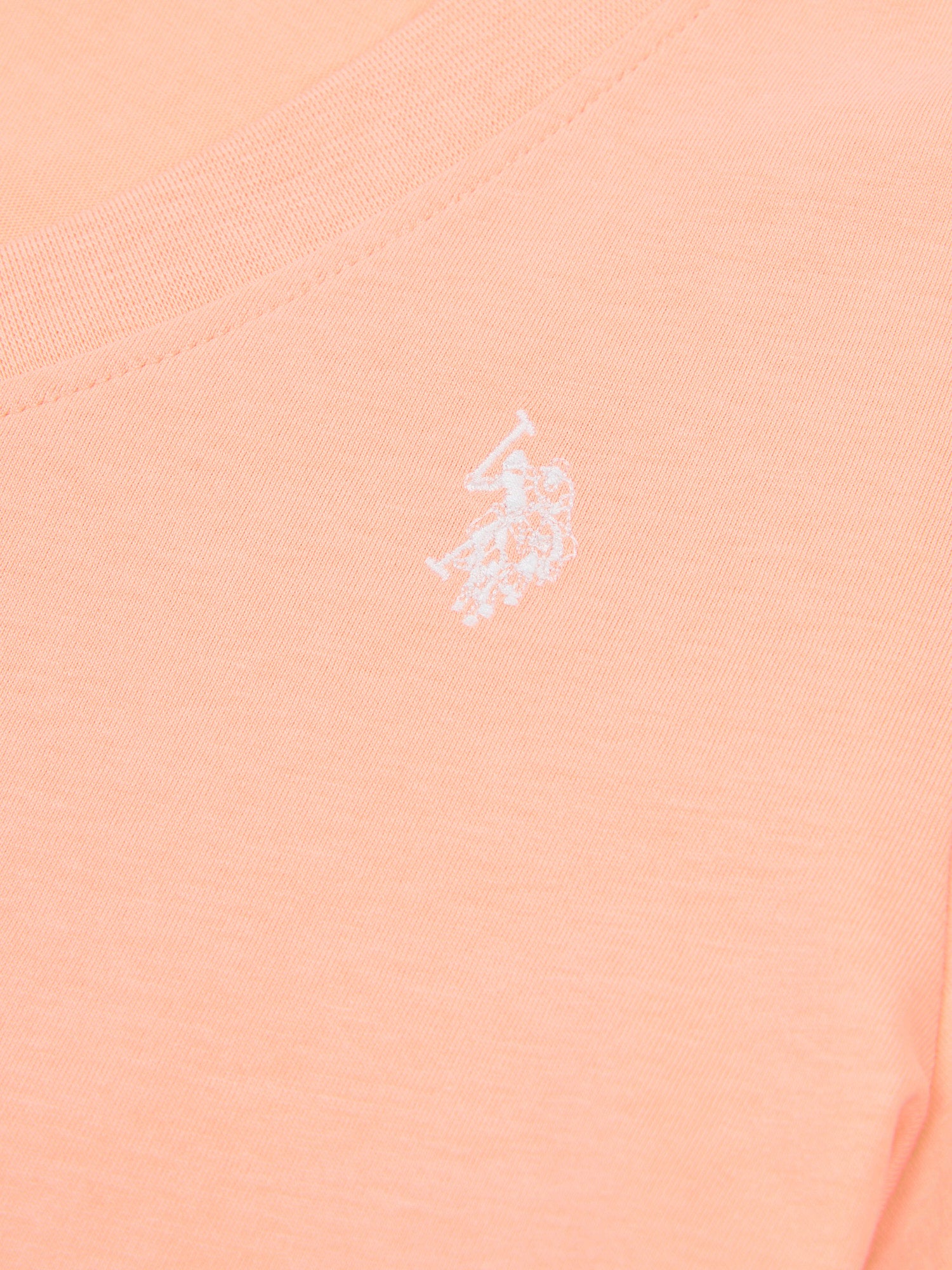Womens V-Neck T-Shirt in Peach Nectar