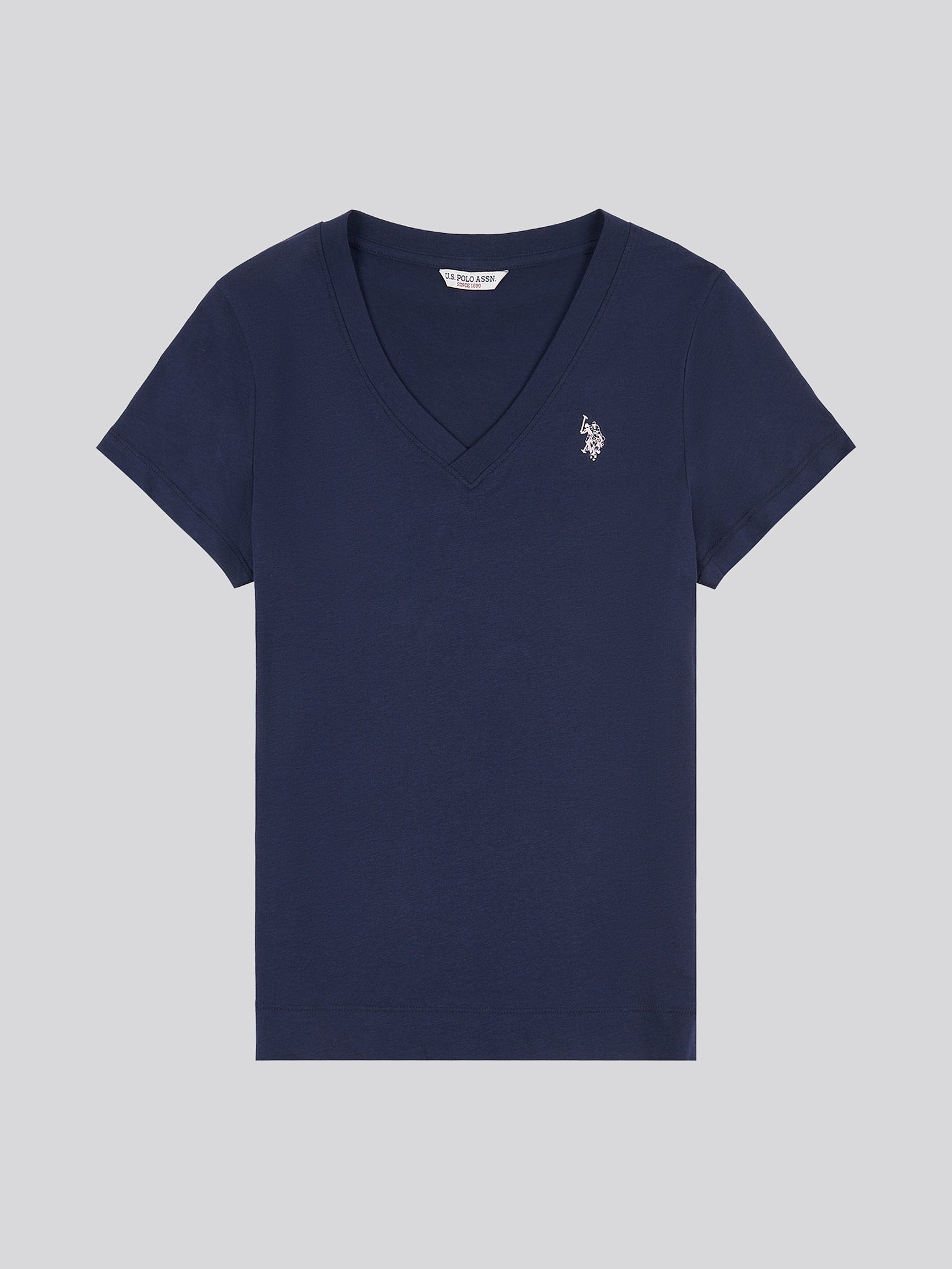 Womens V-Neck T-Shirt in Navy Iris