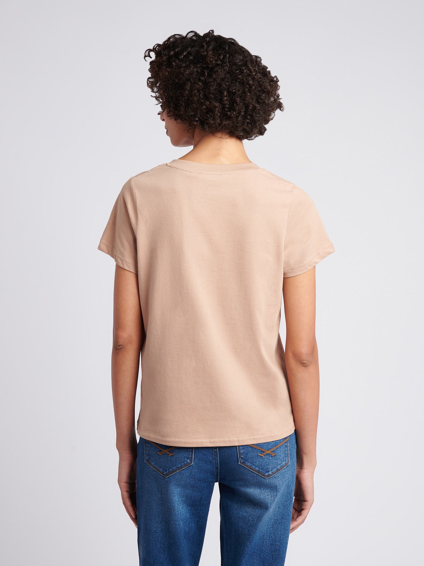 Womens V-Neck T-Shirt in Natural